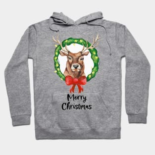 Watercolor - Christmas reindeer Hoodie